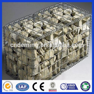 Type de maille soudé et forme de trou carré Galvanized Gabion Wire Mesh Box pour retenir le mur